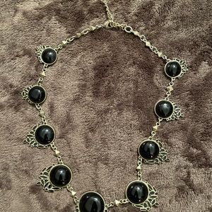 Black and Gold chunky necklace